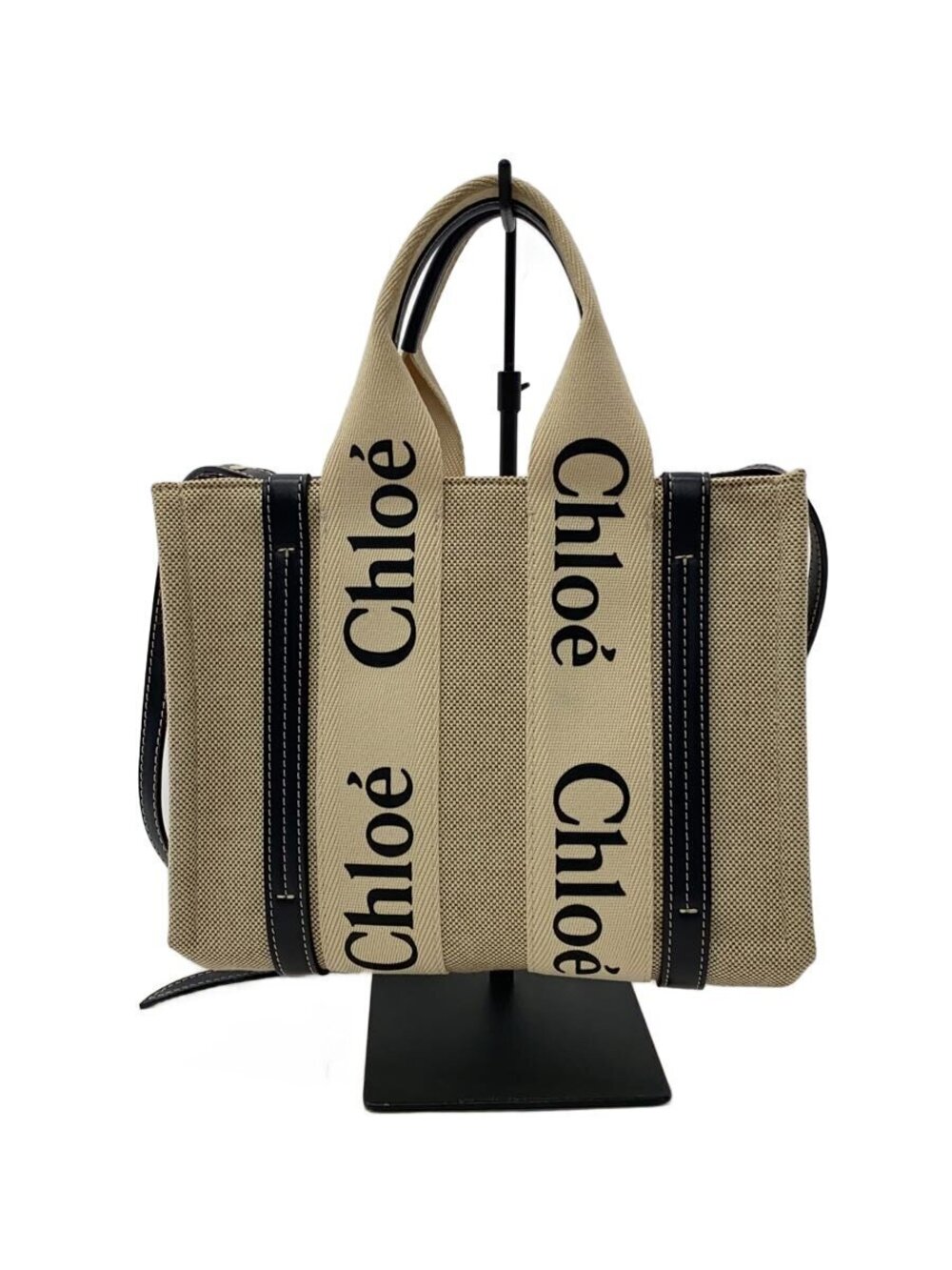 Chloe Woody Tote Bag Beige